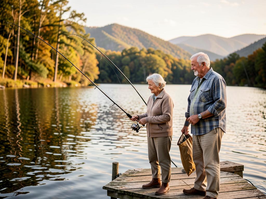 Happy retirees enjoying life in Arkansas