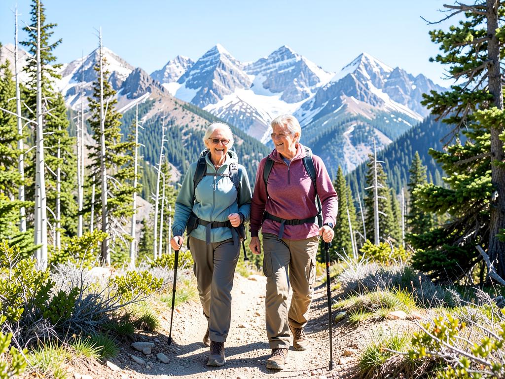 Happy retirees enjoying life in Colorado