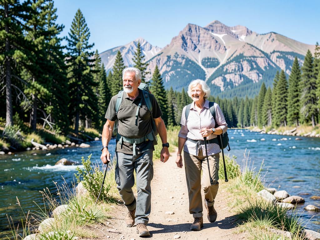 Happy retirees enjoying life in Idaho