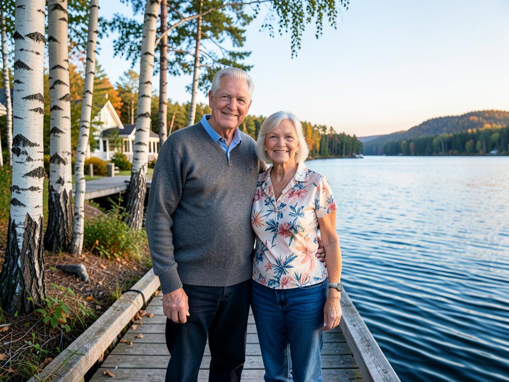 Happy retirees enjoying life in Michigan