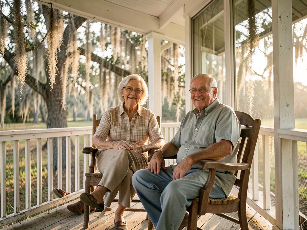 Happy retirees enjoying life in Mississippi