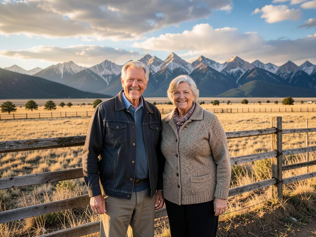 Happy retirees enjoying life in Montana