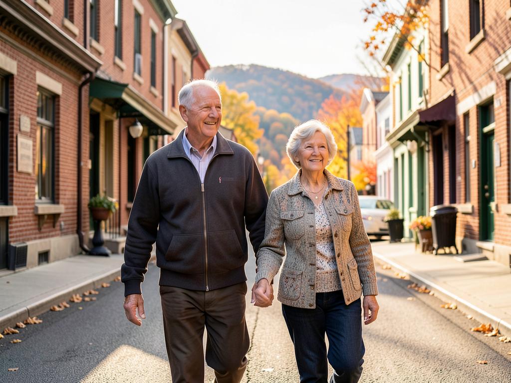 Happy retirees enjoying life in New York