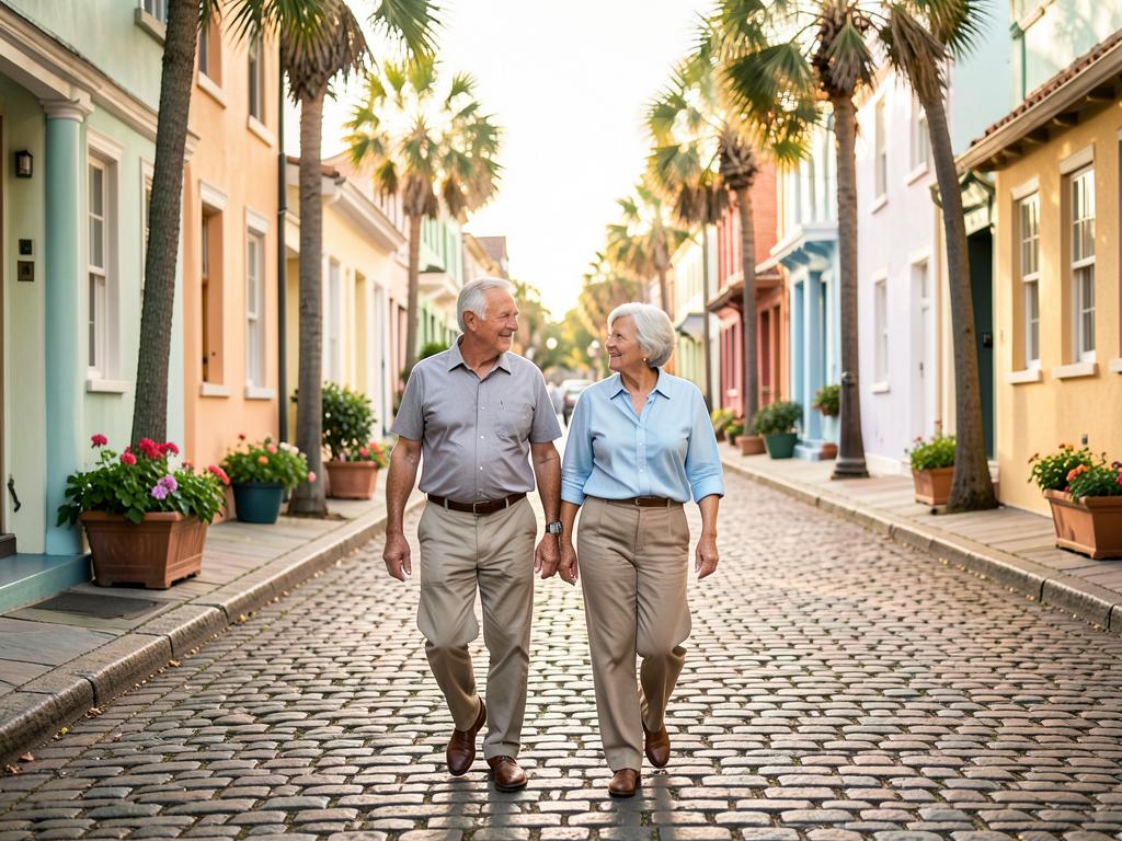 Happy retirees enjoying life in South Carolina