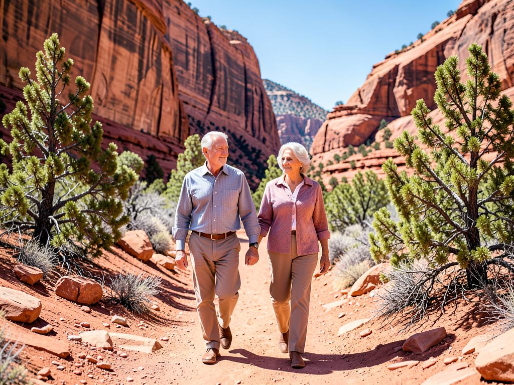 Happy retirees enjoying life in Utah